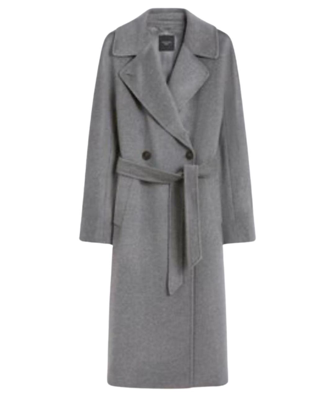 WEEKEND MAX MARA Серое шерстяное пальто, фото 1