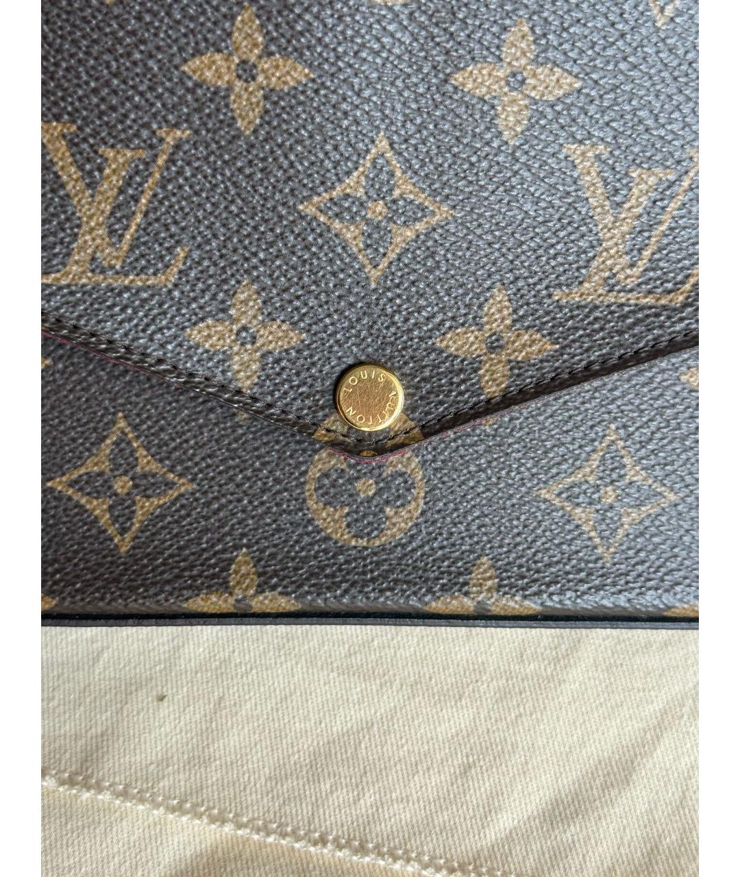 LOUIS VUITTON Коричневая канва сумка через плечо, фото 4