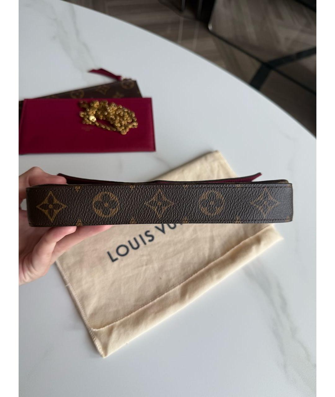 LOUIS VUITTON Коричневая канва сумка через плечо, фото 6