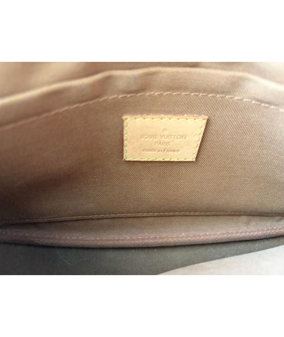LOUIS VUITTON Коричневая канва сумка через плечо, фото 5