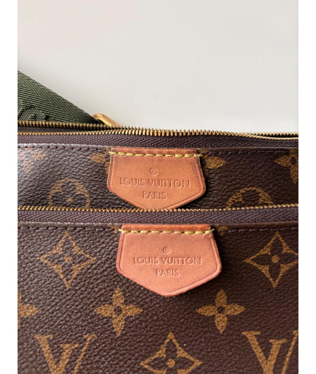 LOUIS VUITTON Коричневая канва сумка через плечо, фото 4