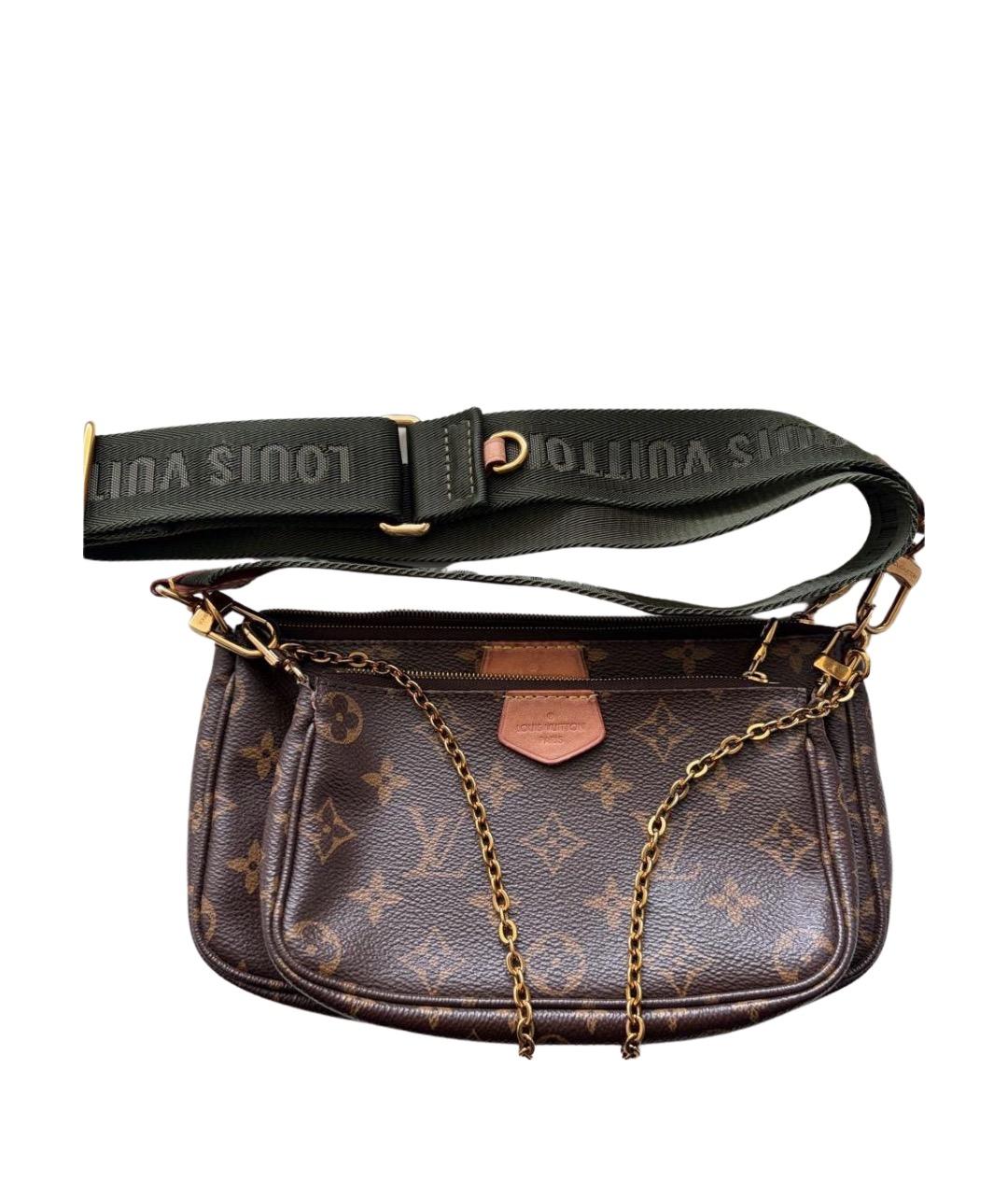 LOUIS VUITTON Коричневая канва сумка через плечо, фото 1