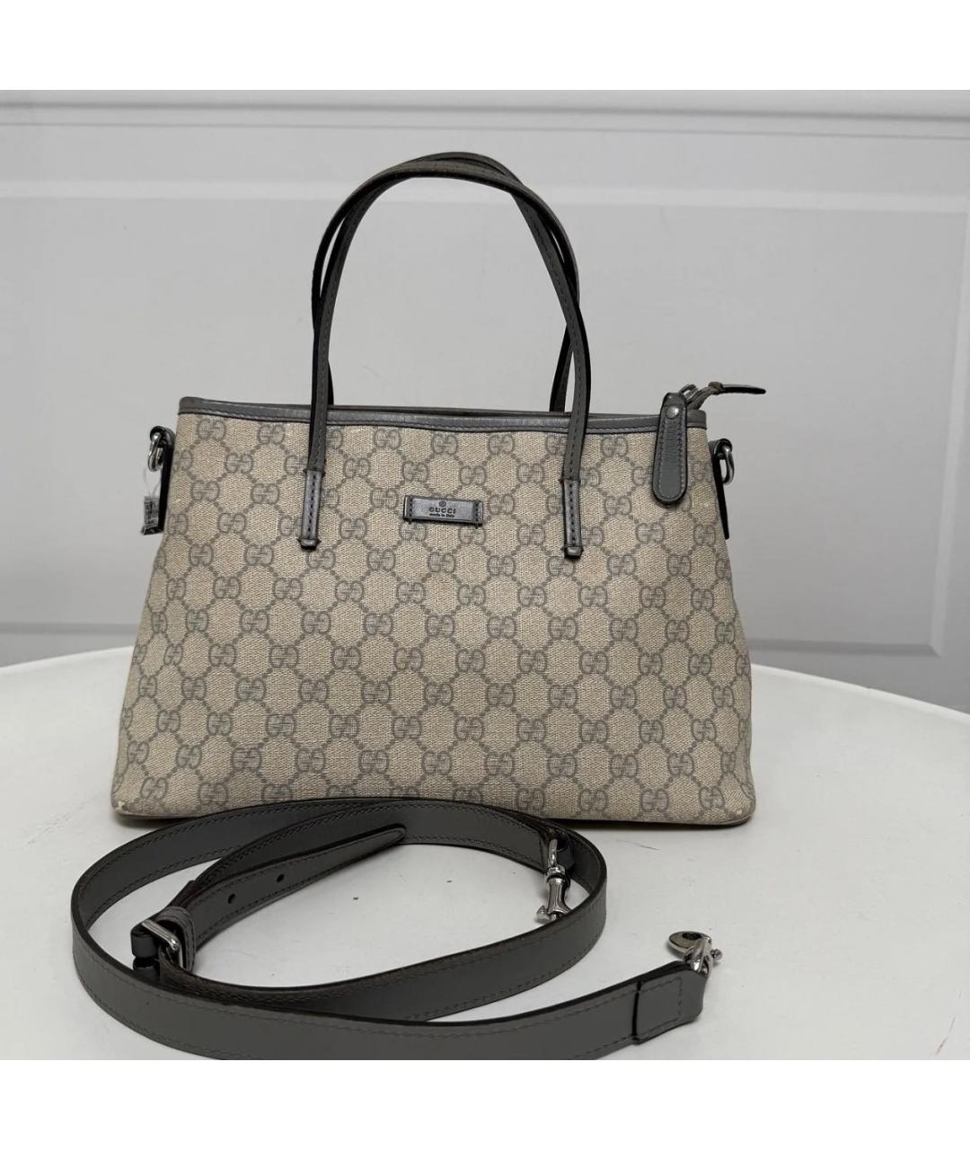 GUCCI Бежевая канва сумка тоут, фото 2