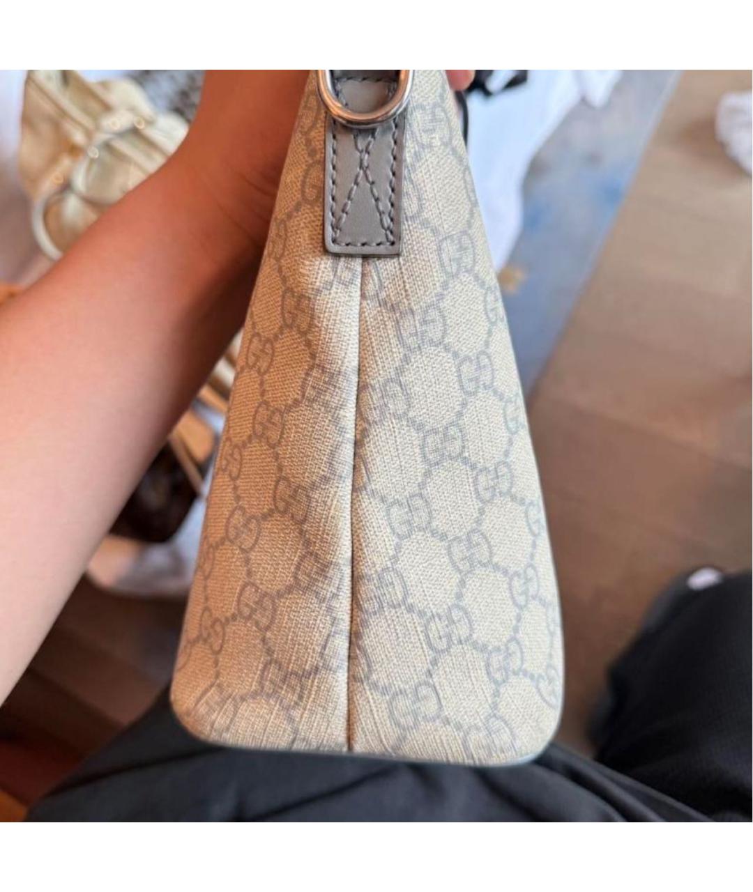 GUCCI Бежевая канва сумка тоут, фото 7