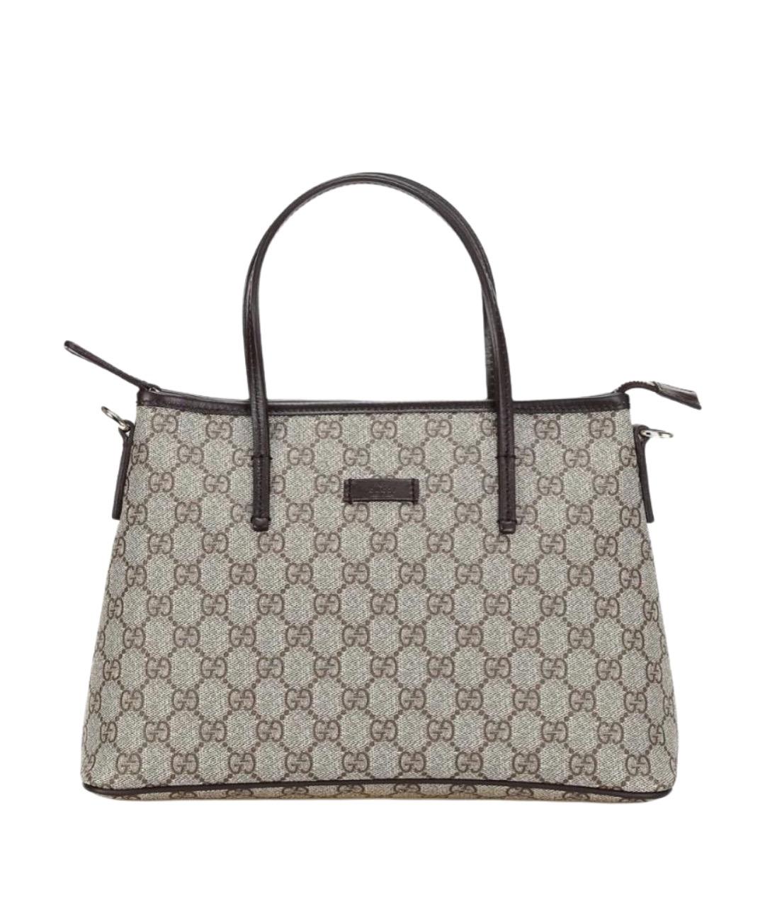 GUCCI Бежевая канва сумка тоут, фото 1