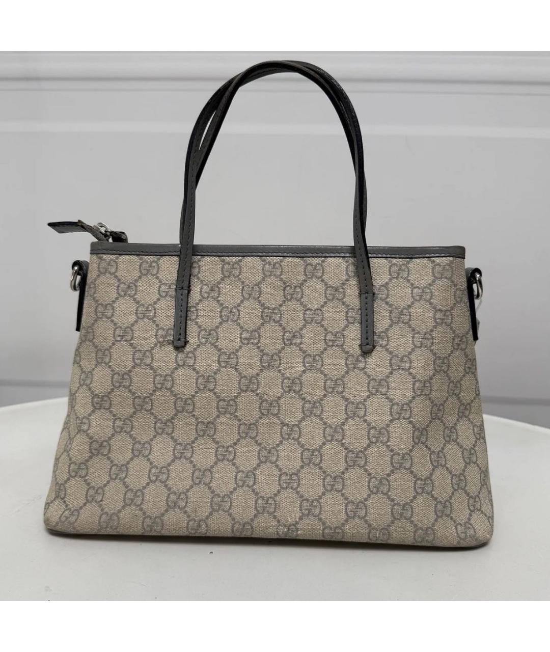 GUCCI Бежевая канва сумка тоут, фото 3
