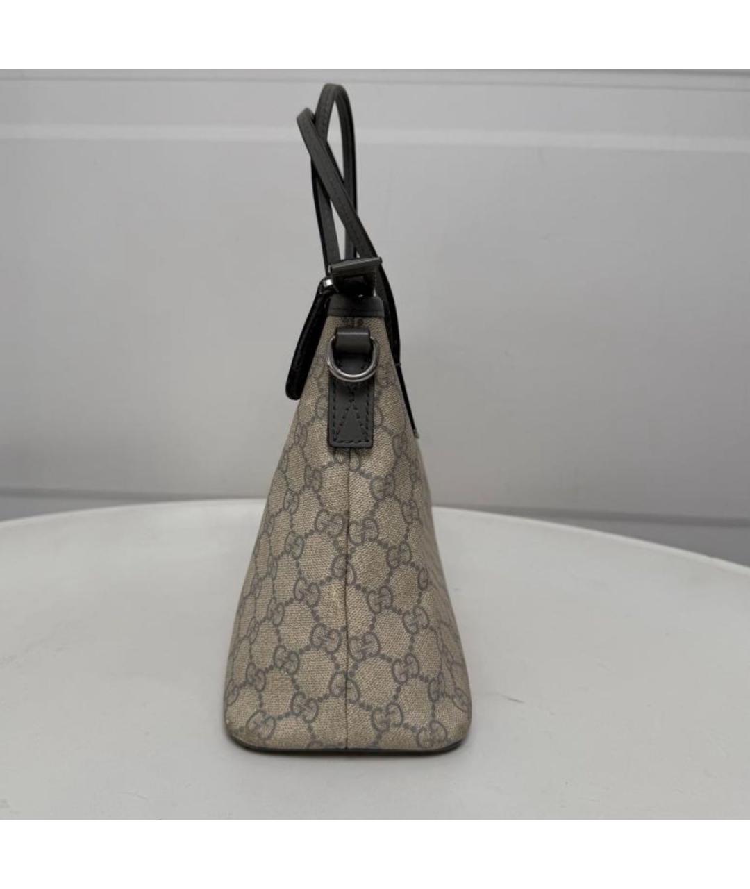 GUCCI Бежевая канва сумка тоут, фото 5