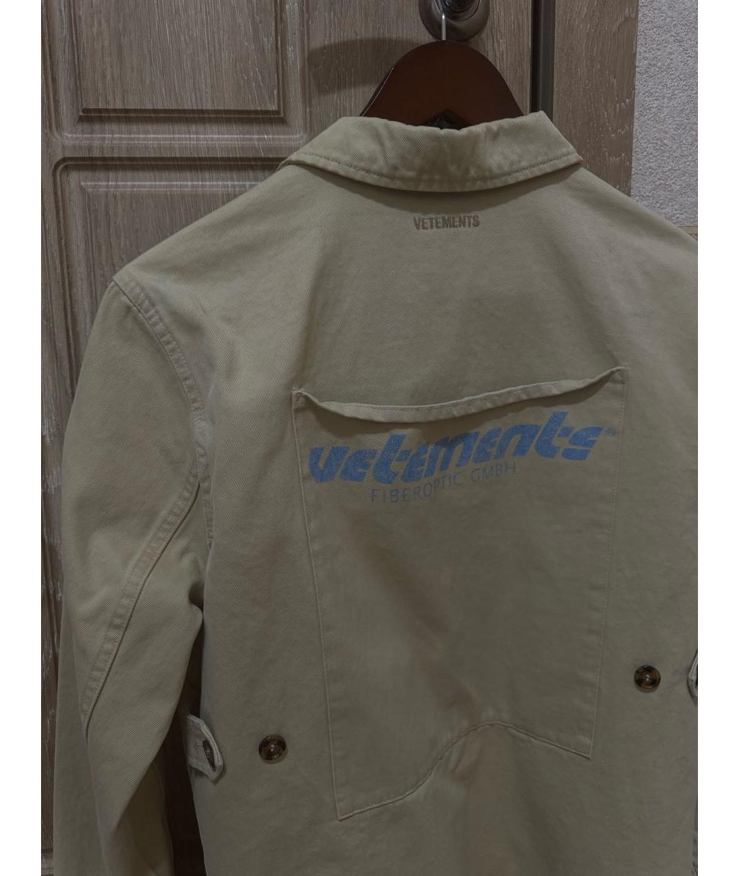VETEMENTS Бежевый хлопковый жакет/пиджак, фото 2