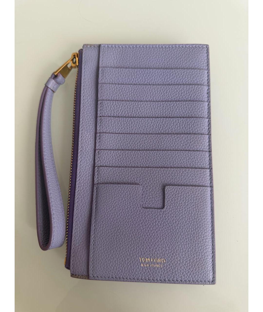 TOM FORD Фиолетовый кожаный кошелек, фото 8