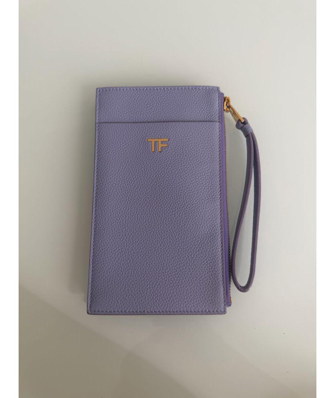 TOM FORD Фиолетовый кожаный кошелек, фото 2