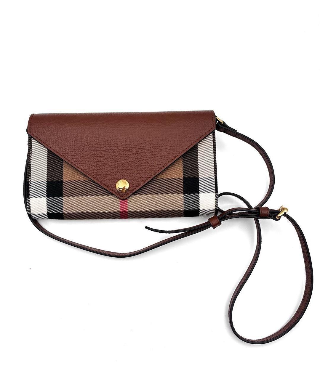BURBERRY Коричневая кожаная сумка через плечо, фото 4