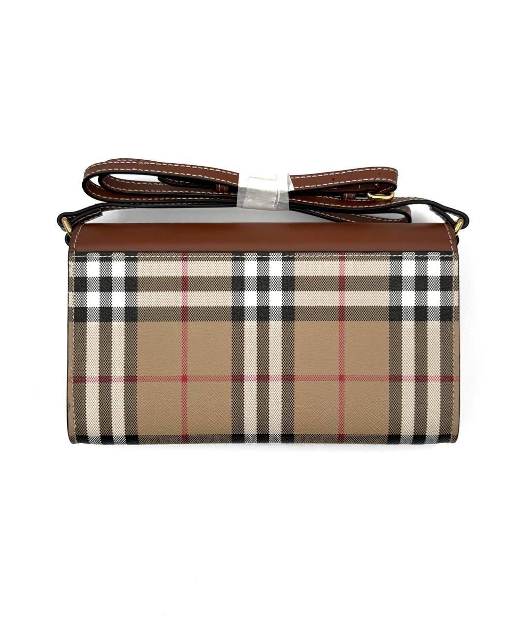 BURBERRY Коричневая кожаная сумка через плечо, фото 2