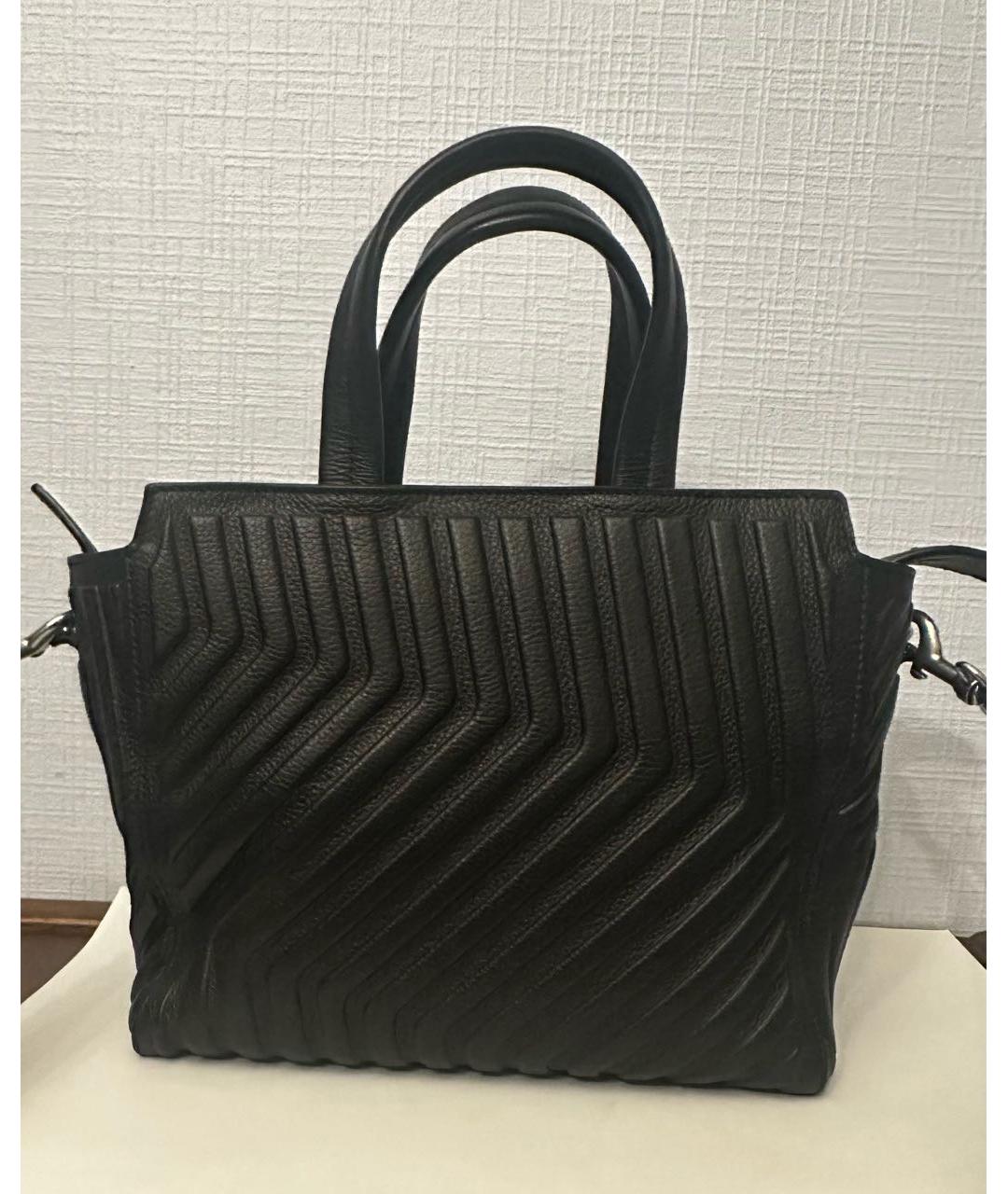 BALENCIAGA Черная кожаная сумка тоут, фото 2