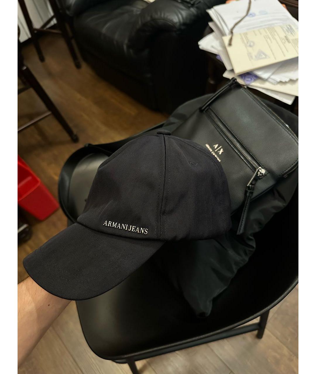 ARMANI JEANS Черная кепка/бейсболка, фото 4