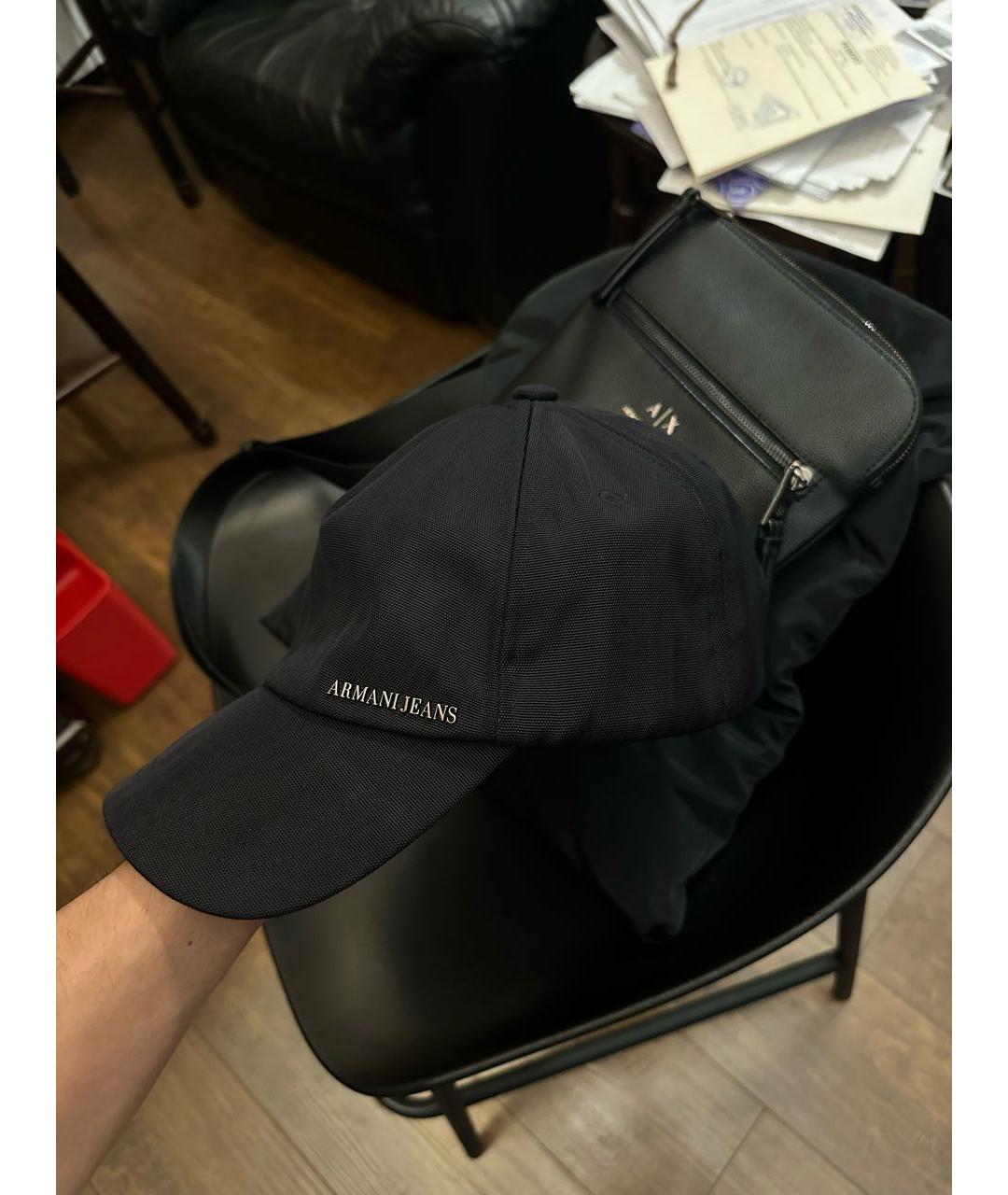 ARMANI JEANS Черная кепка/бейсболка, фото 5