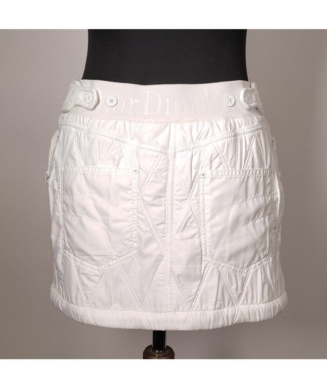 CHRISTIAN DIOR PRE-OWNED Белый полиэстеровый костюм с юбками, фото 4