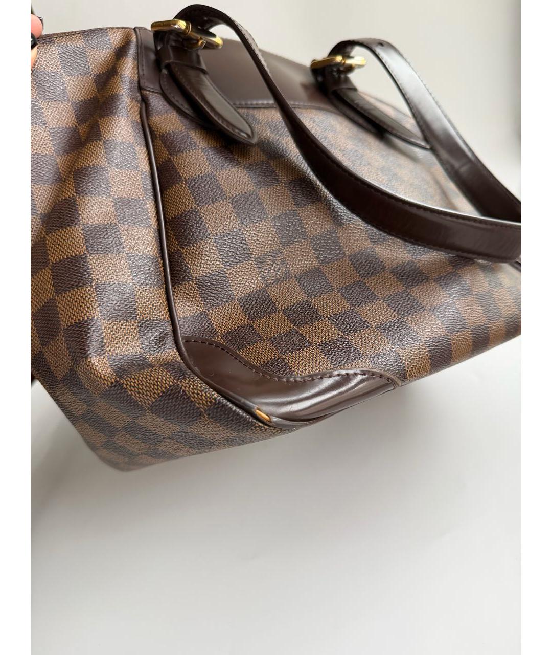 LOUIS VUITTON Коричневая канва сумка с короткими ручками, фото 6