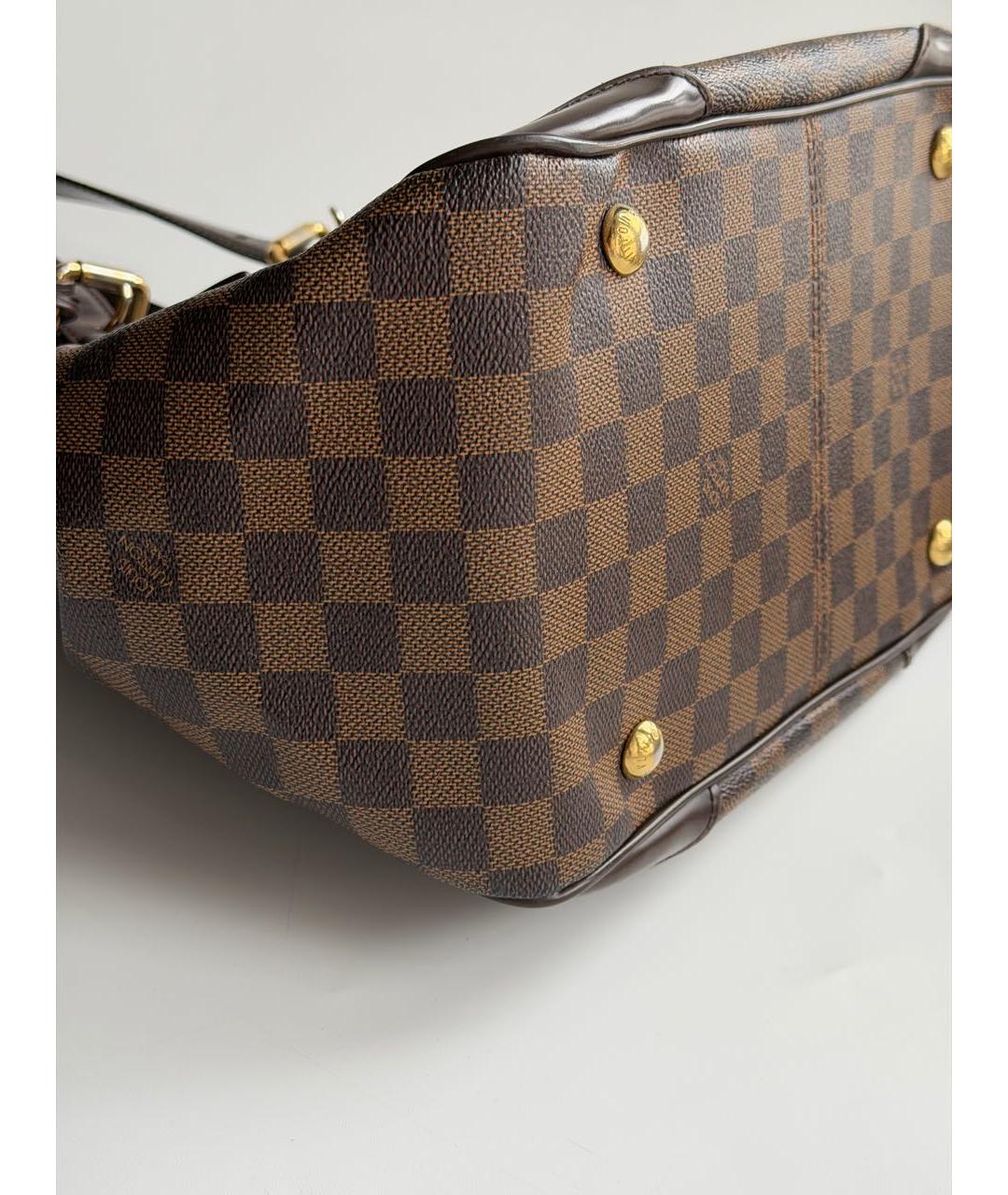 LOUIS VUITTON Коричневая канва сумка с короткими ручками, фото 8