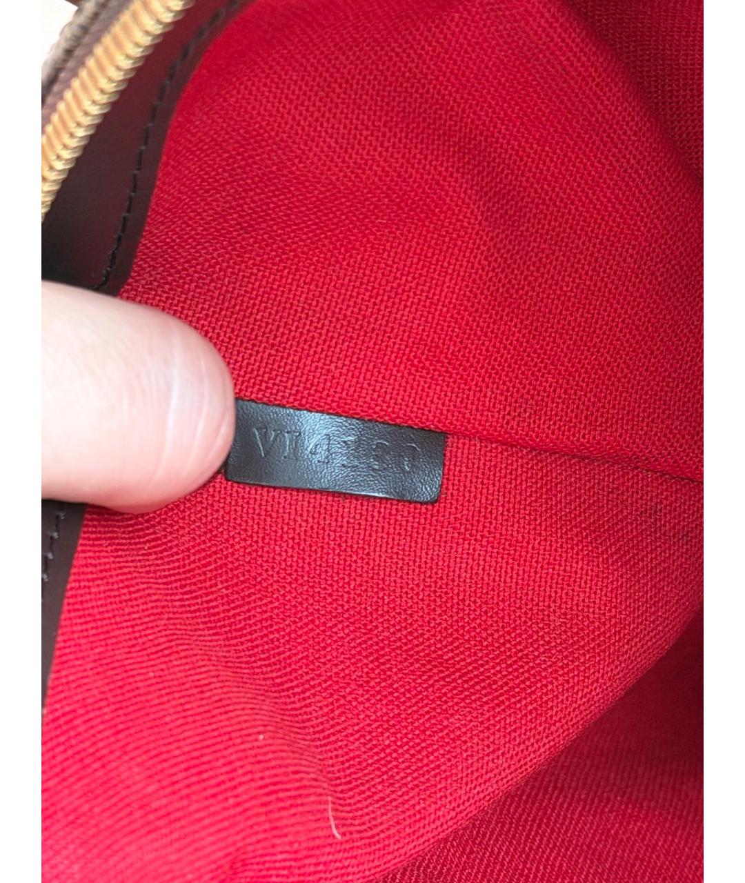 LOUIS VUITTON Коричневая канва сумка с короткими ручками, фото 5