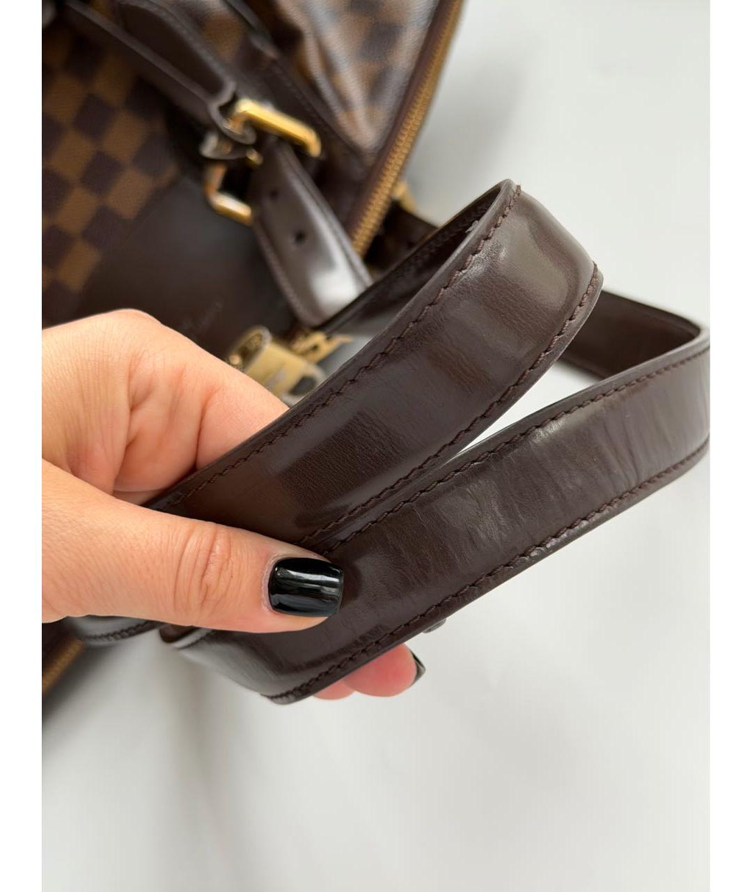 LOUIS VUITTON Коричневая канва сумка с короткими ручками, фото 7