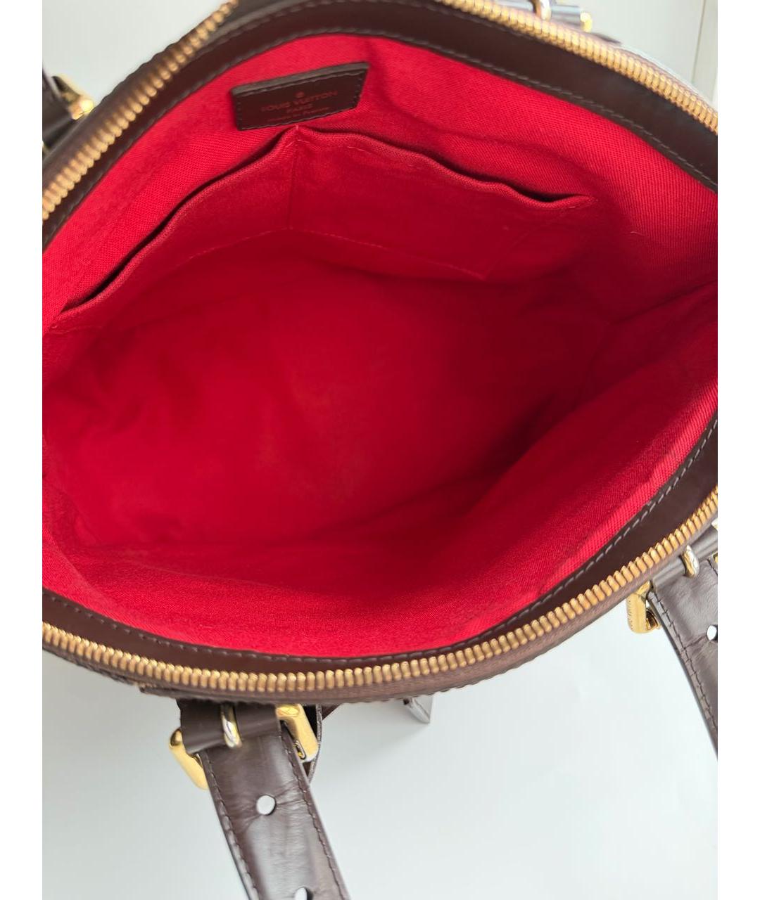 LOUIS VUITTON Коричневая канва сумка с короткими ручками, фото 4