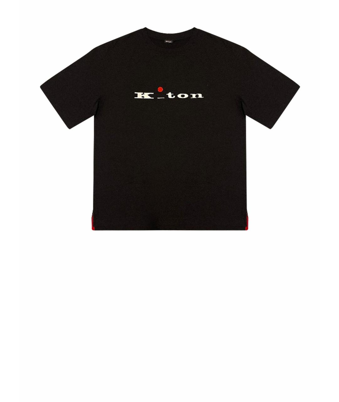 KITON Черная хлопковая футболка, фото 1