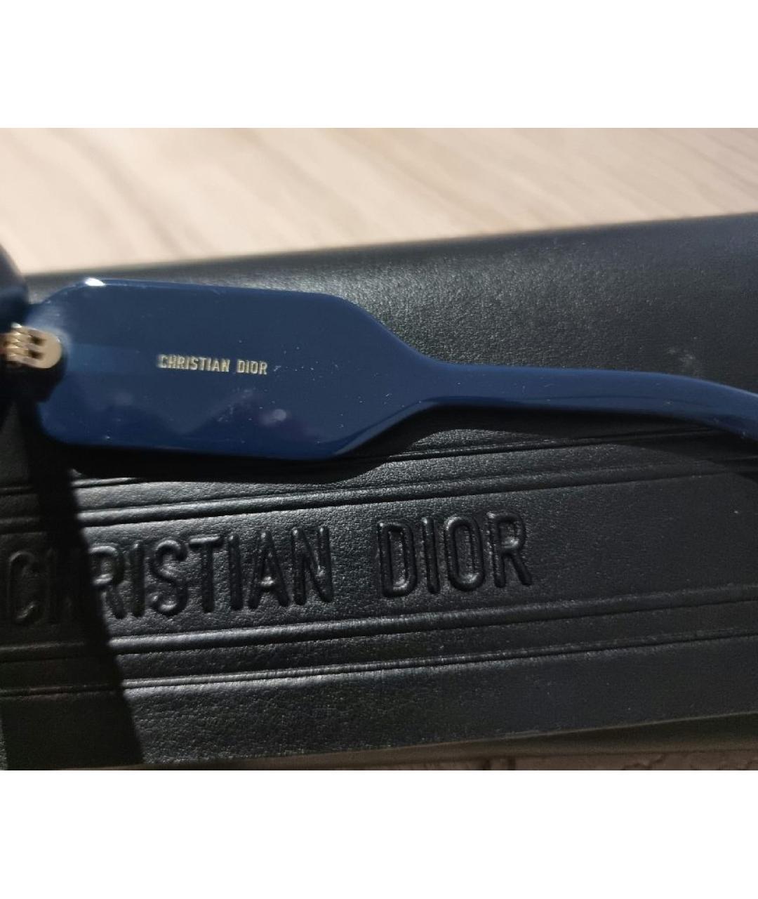 CHRISTIAN DIOR Темно-синие пластиковые солнцезащитные очки, фото 7