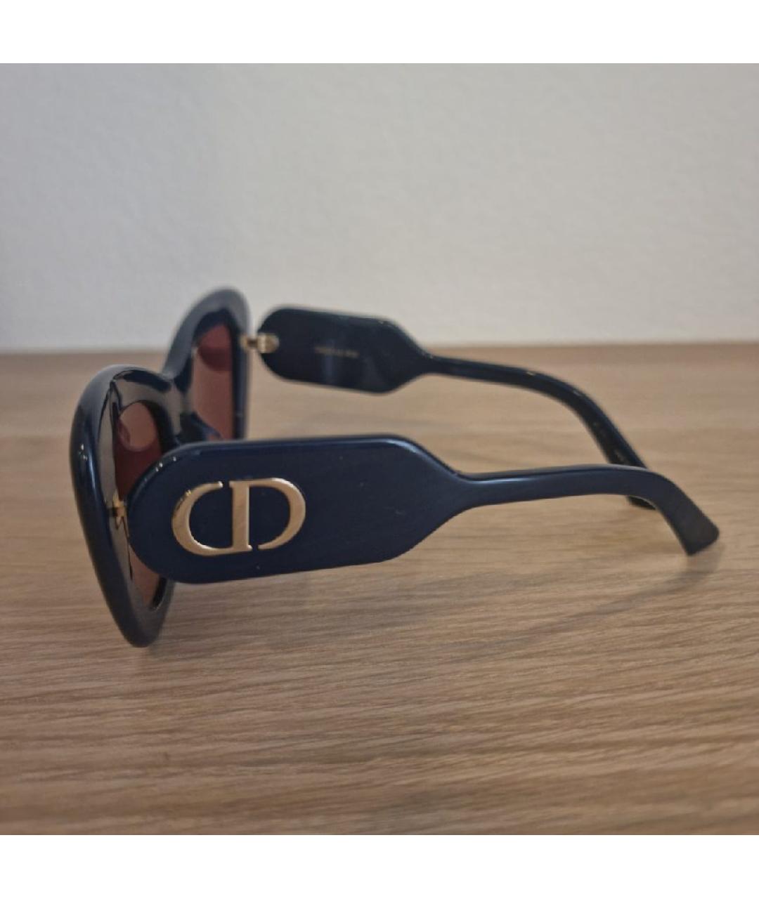 CHRISTIAN DIOR Темно-синие пластиковые солнцезащитные очки, фото 3