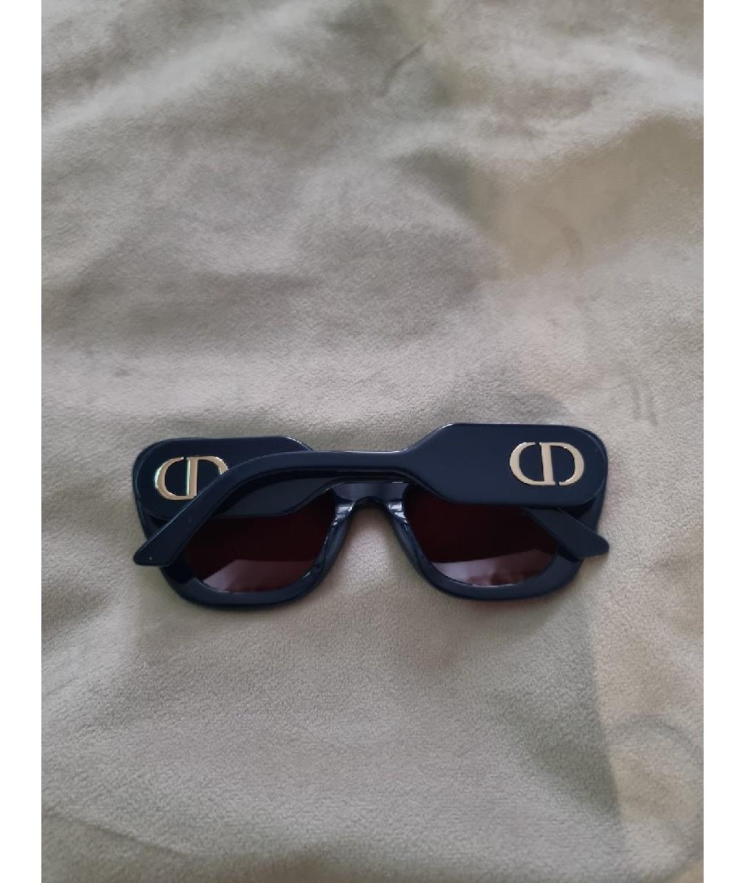 CHRISTIAN DIOR Темно-синие пластиковые солнцезащитные очки, фото 5