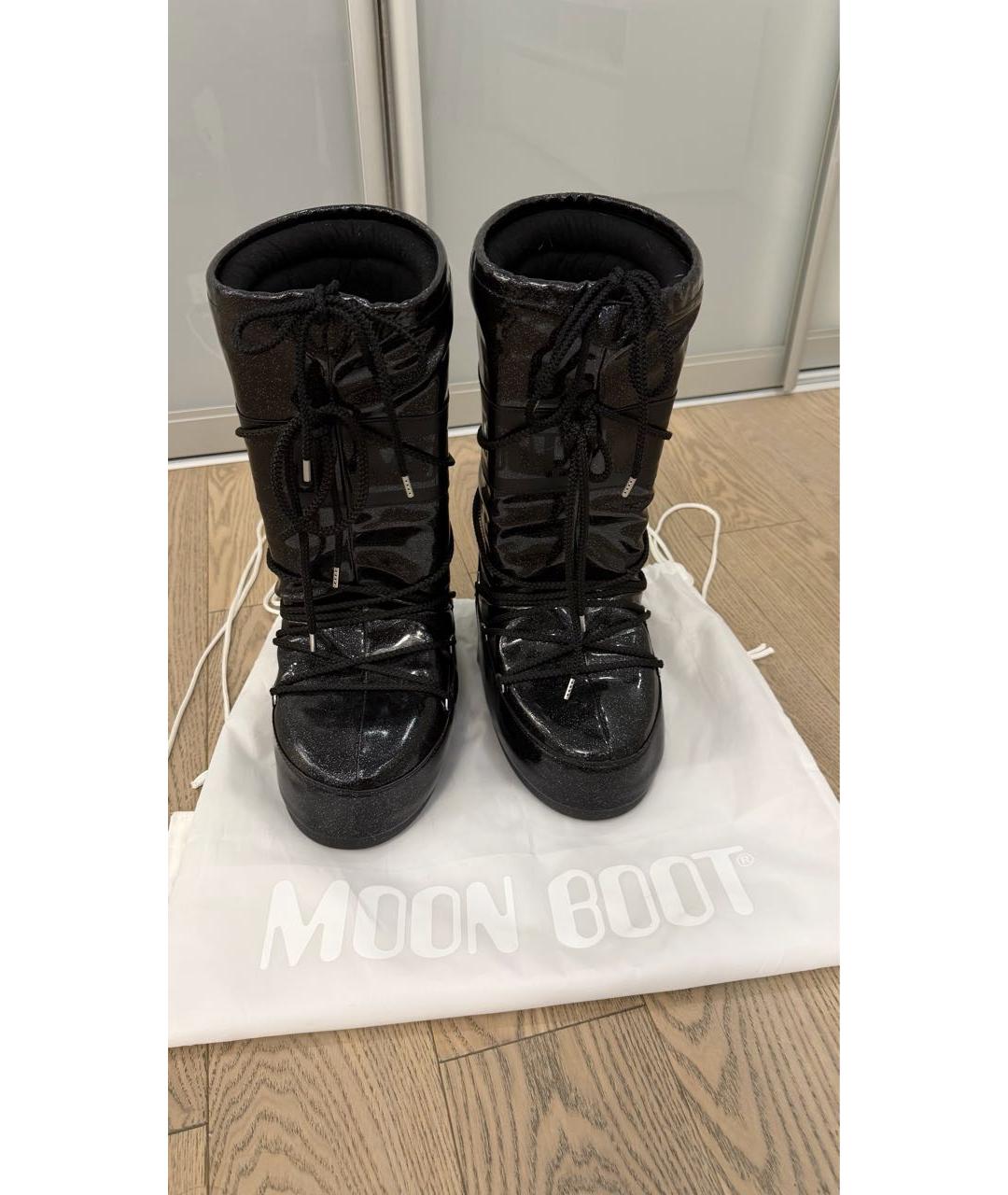 MOON BOOT Черные сапоги, фото 2