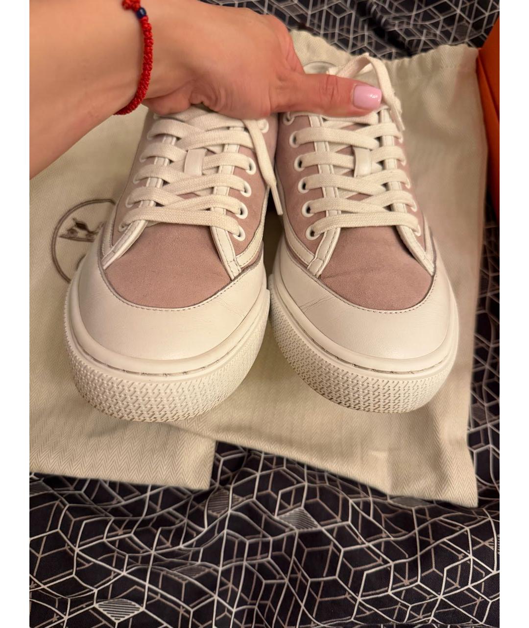 HERMES Розовые кеды, фото 5