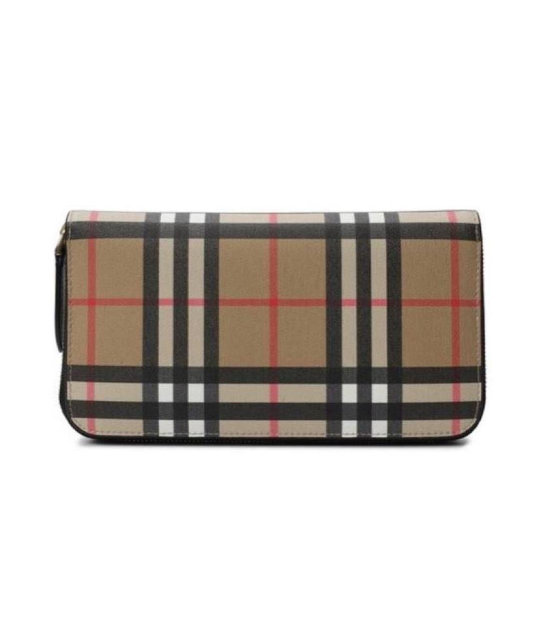 BURBERRY Бежевый кожаный кошелек, фото 1