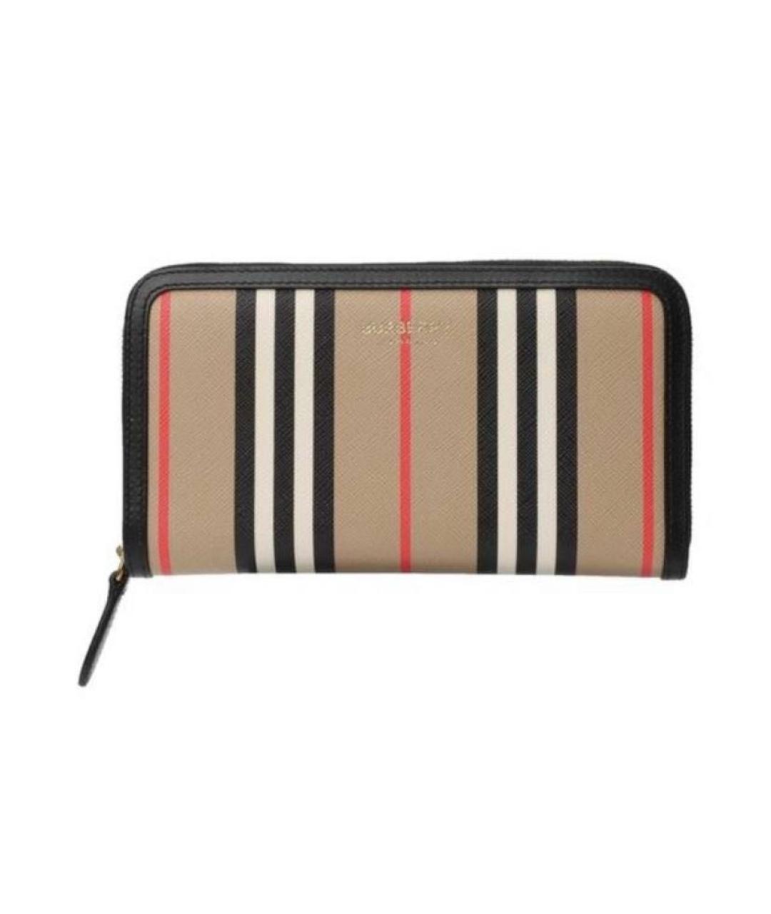BURBERRY Бежевый кожаный кошелек, фото 1