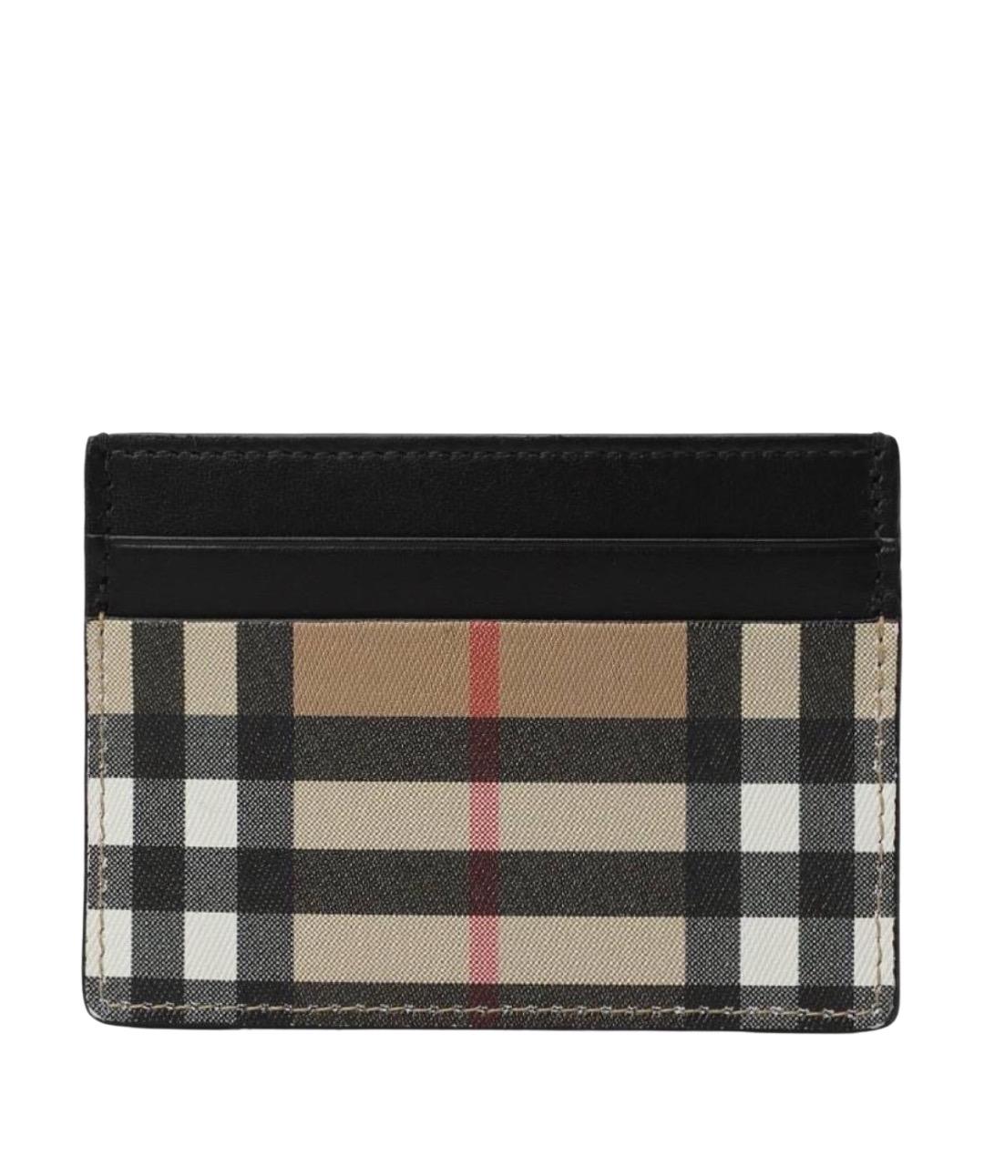 BURBERRY Бежевый кожаный кардхолдер, фото 1