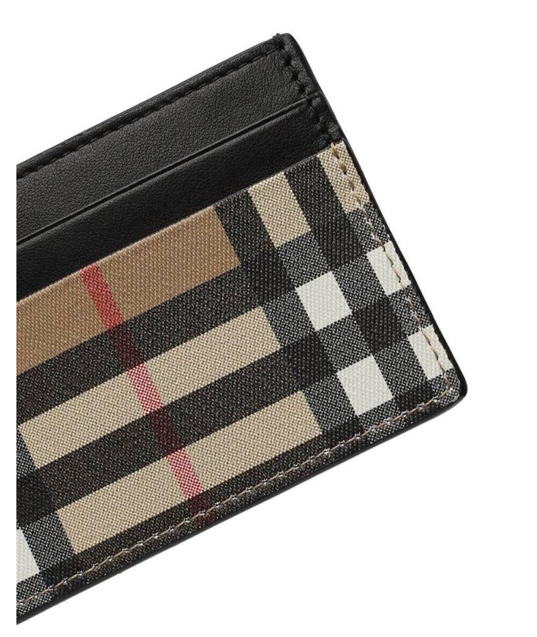 BURBERRY Бежевый кожаный кардхолдер, фото 4