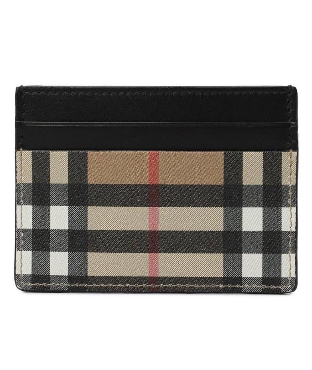 BURBERRY Бежевый кожаный кардхолдер, фото 6