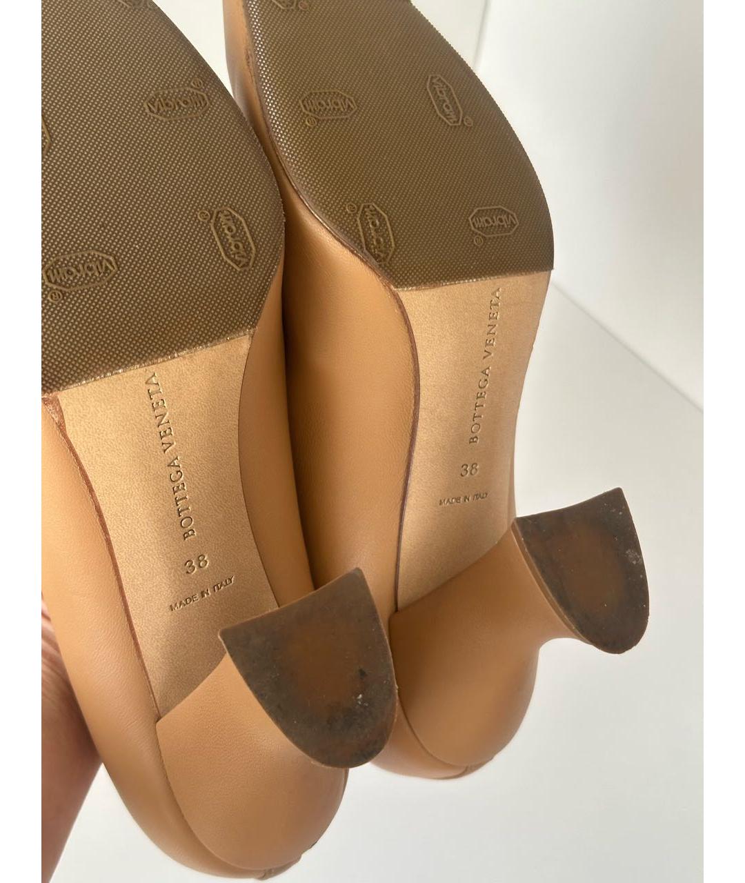 BOTTEGA VENETA Коричневые кожаные туфли, фото 5