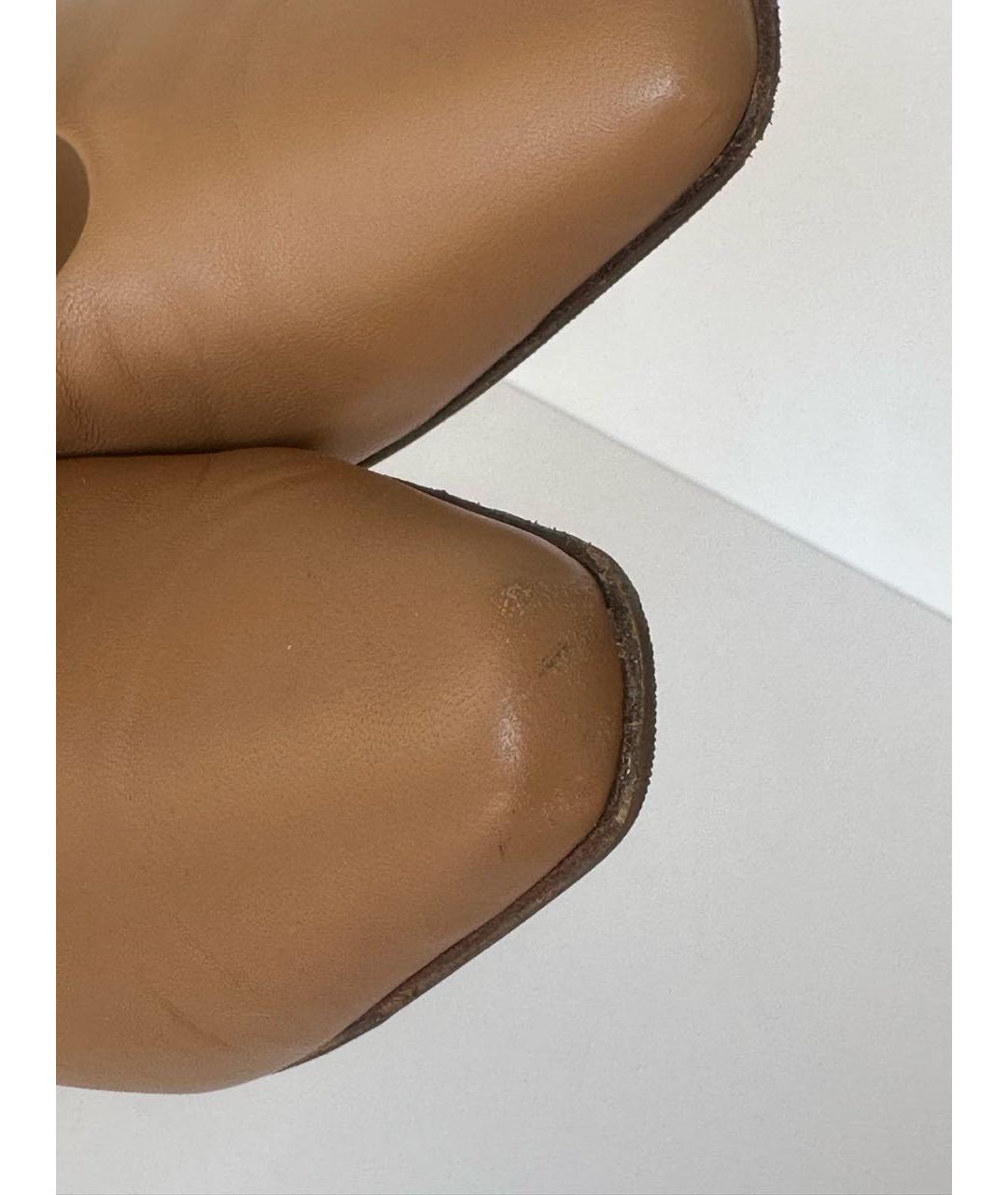 BOTTEGA VENETA Коричневые кожаные туфли, фото 7