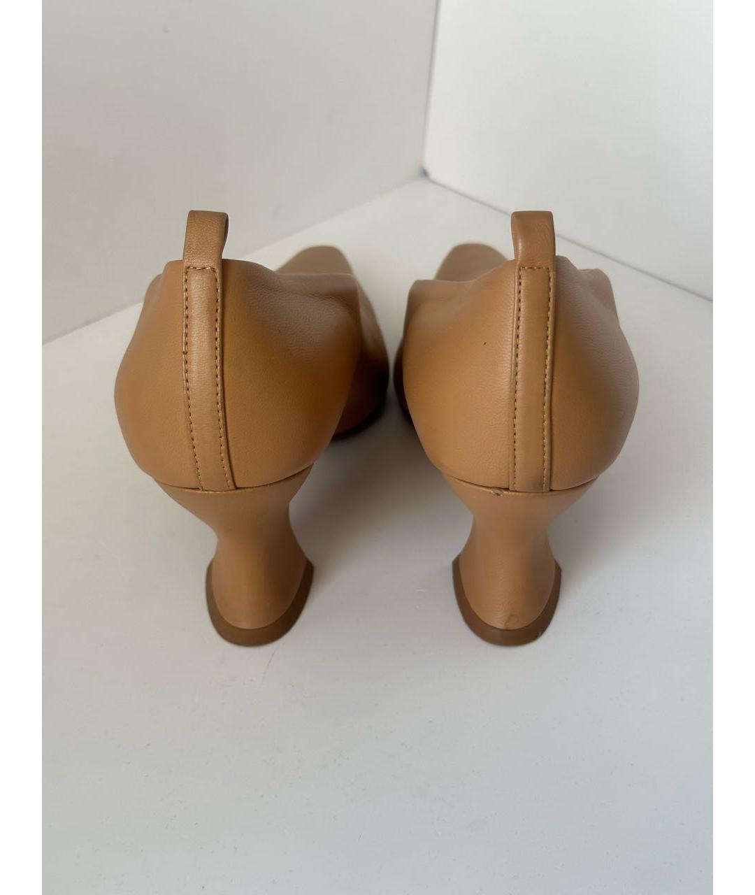 BOTTEGA VENETA Коричневые кожаные туфли, фото 4