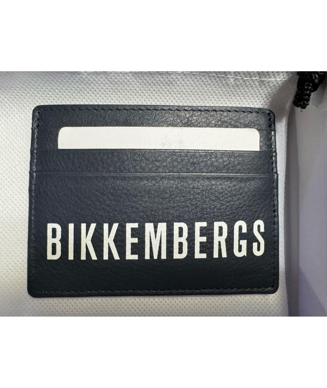 BIKKEMBERGS Антрацитовый кожаный кардхолдер, фото 6