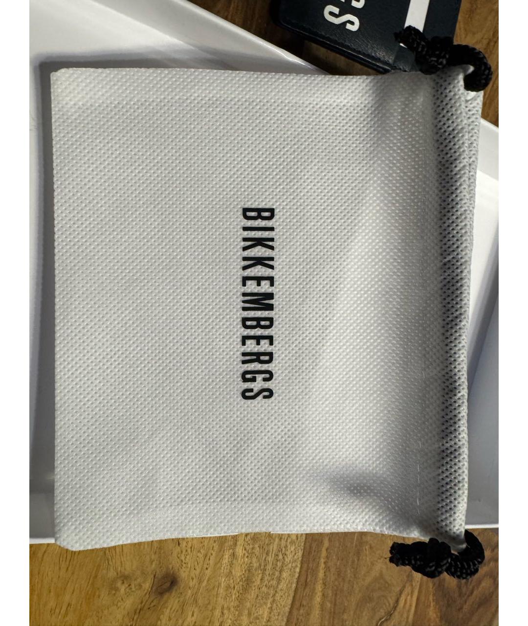 BIKKEMBERGS Антрацитовый кожаный кардхолдер, фото 5