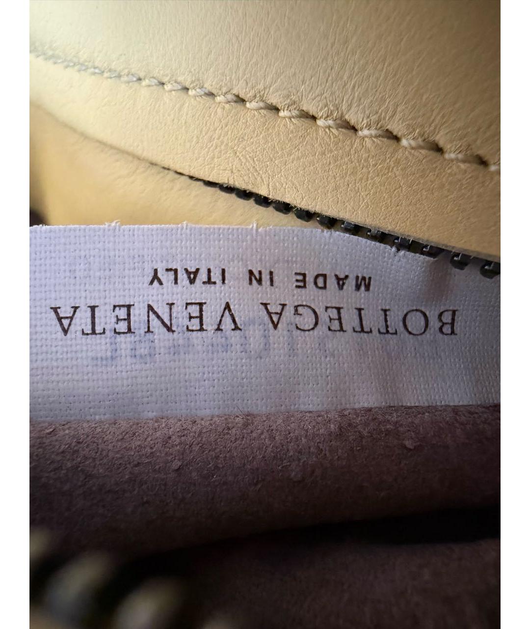 BOTTEGA VENETA Желтая кожаная сумка с короткими ручками, фото 7