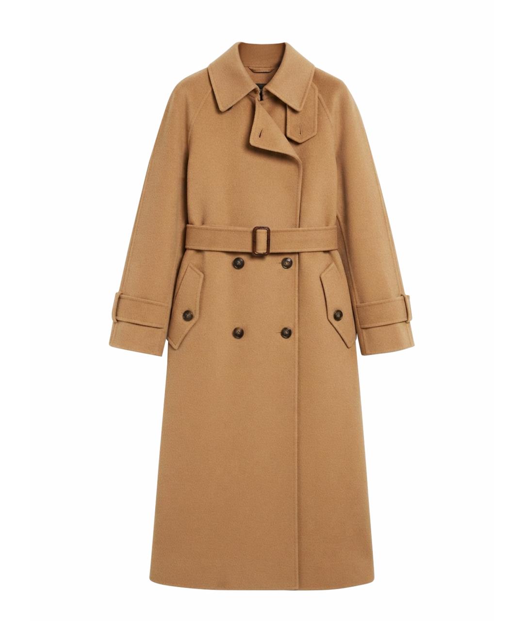 WEEKEND MAX MARA Бежевое шерстяное пальто, фото 1