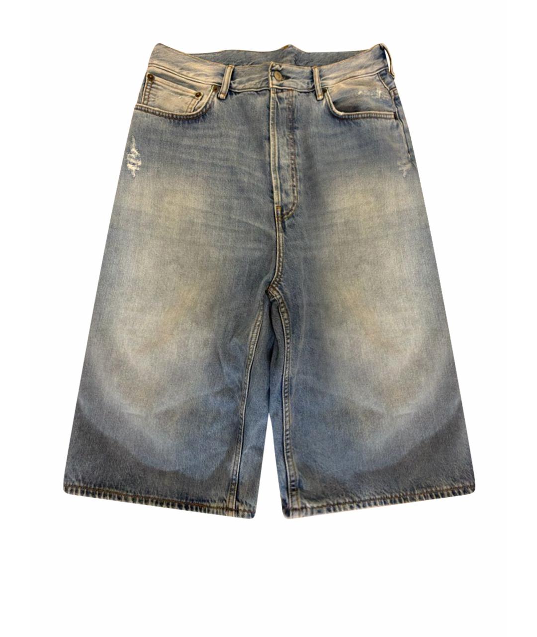 ACNE STUDIOS Голубые деним шорты, фото 1