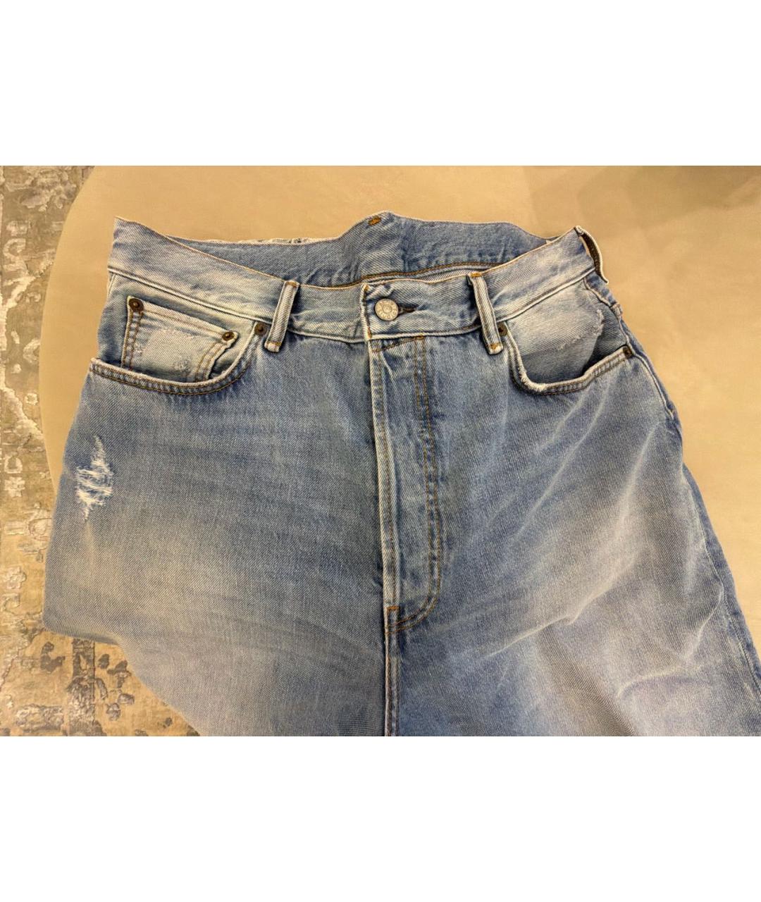 ACNE STUDIOS Голубые деним шорты, фото 3