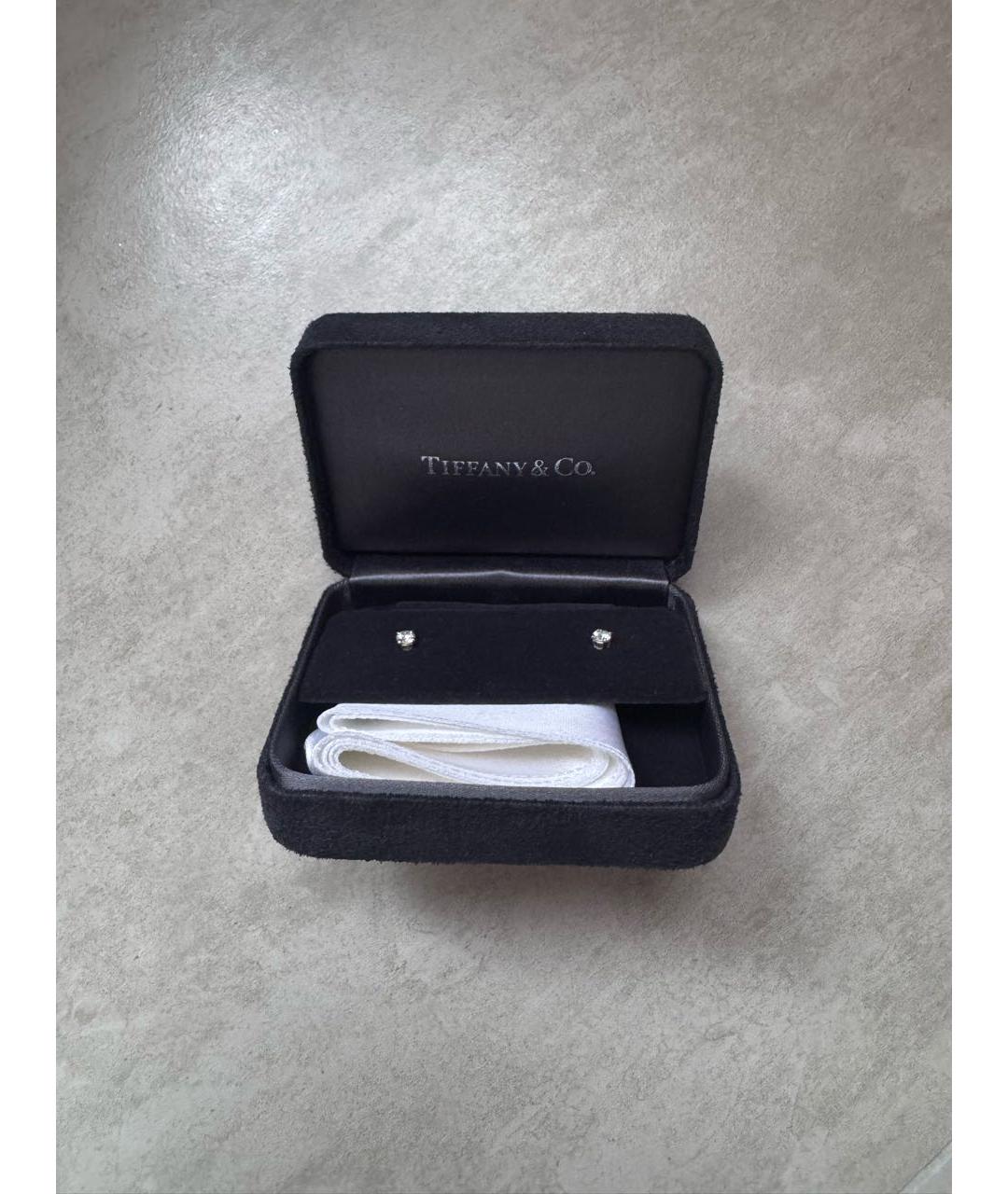 TIFFANY&CO Серебряные платиновые серьги, фото 2