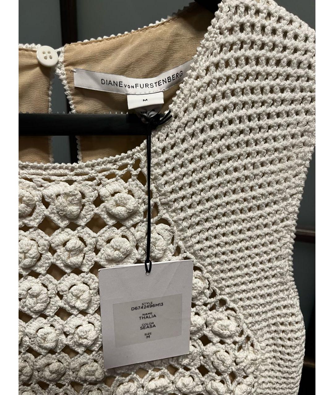 DIANE VON FURSTENBERG Бежевое вискозное повседневное платье, фото 2