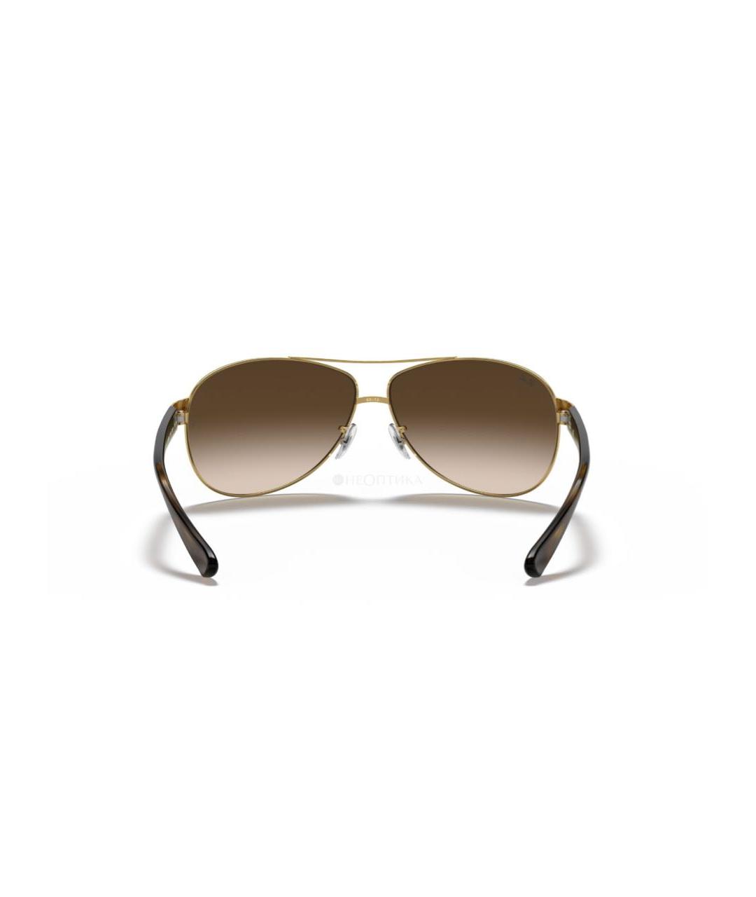 RAY BAN Коричневые пластиковые солнцезащитные очки, фото 7