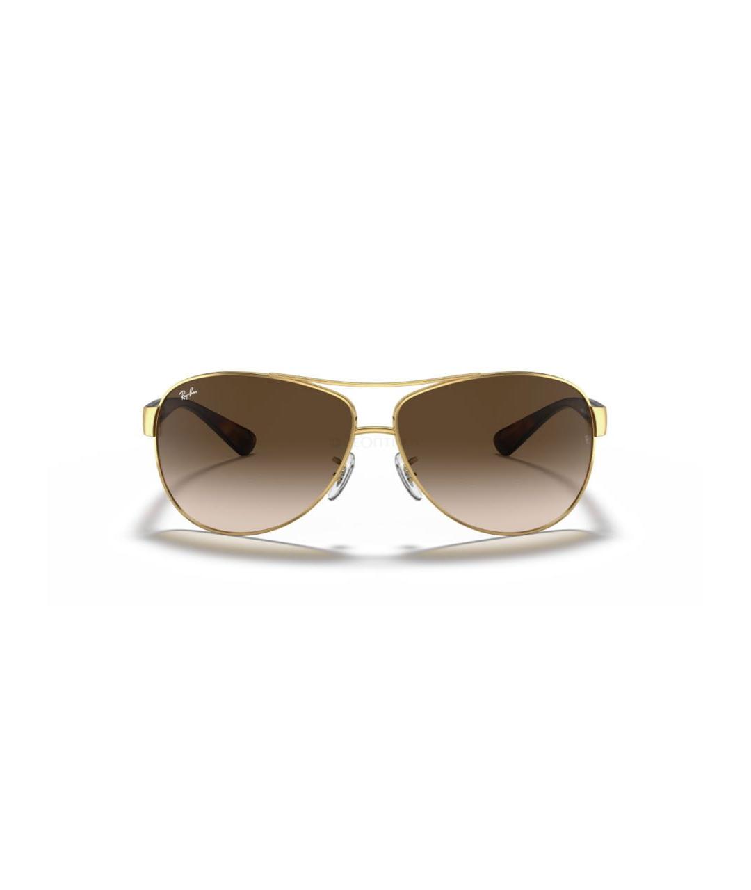 RAY BAN Коричневые пластиковые солнцезащитные очки, фото 6