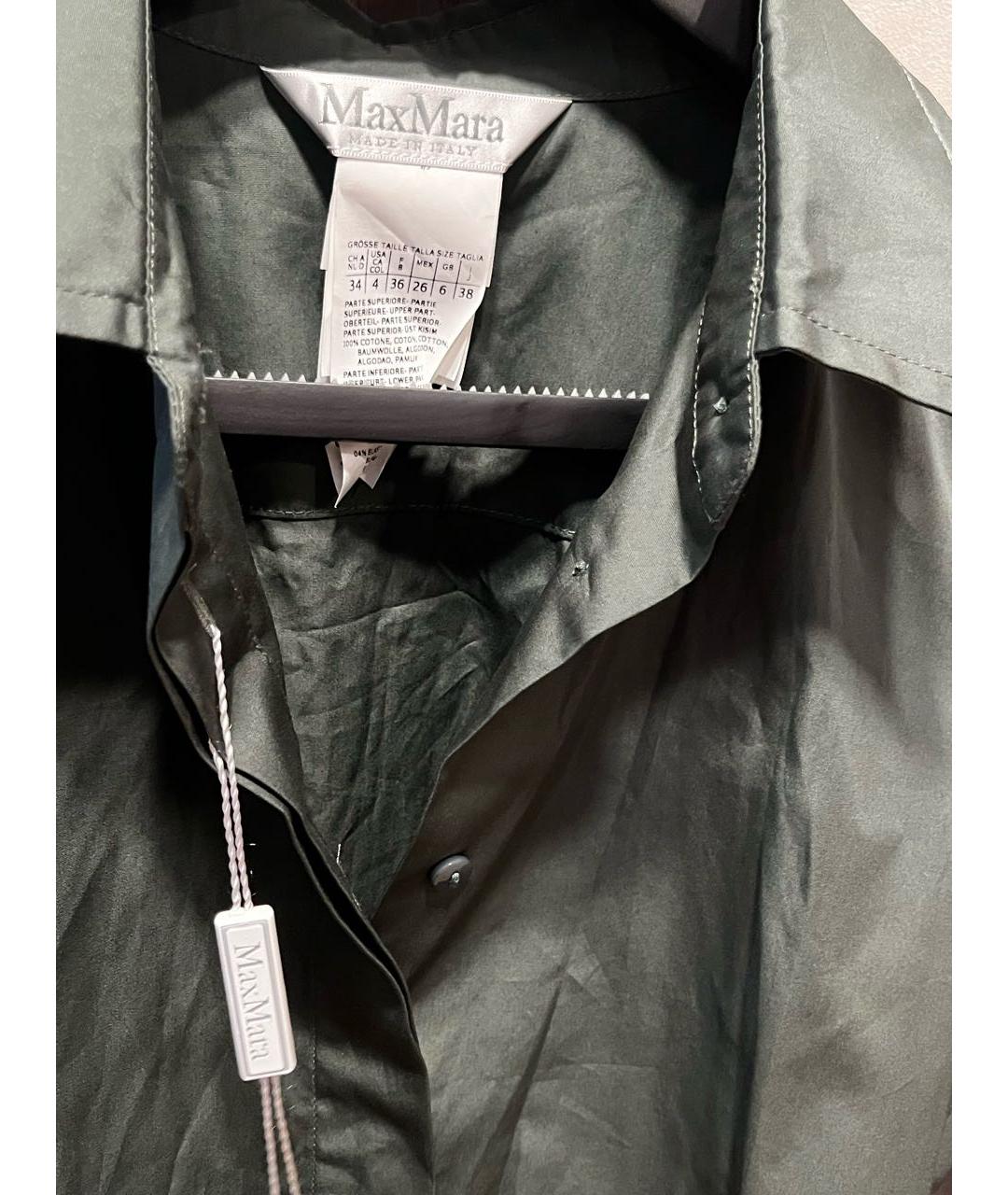 MAX MARA Хаки хлопковое повседневное платье, фото 4